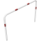 Hoop of steel tube |  48 x 2,5 mm | without cross bar | for casting in concrete | total width 1500 mm | total height 1000 mm | hot-dip galvanized and white coatedwith red reflecting stripes